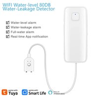 Détecteur de niveau d'eau intelligent WiFi Tuya, système d'alarme sonore 80 dB, capteur de fuite d'eau, surveillance à distance E101