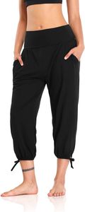 Pantalons de yoga vintage pour femmes DIBAOLONG, capri, taille élastique, pantalons de sport amples, confortables, pantalons de jogging <span class=keywords><strong>avec</strong></span> poches - Product Image 2