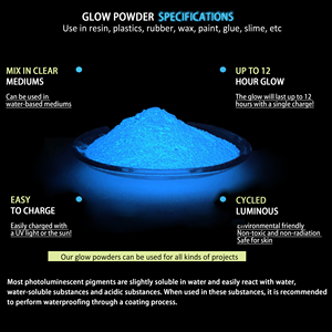 Impermeabile polvere di alluminato di stronzio fotoluminescente in polvere luminosa bagliore di pigmento nella polvere scura per calcestruzzo - Product Image 3