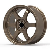Velg Mobil Penumpang Custom 15 16 17 Inch 4x100 4x114.3 5x114.3 6 5x120 mm Aftermarket Flow Forming Alloy Auto Car Wheel Rim Hub