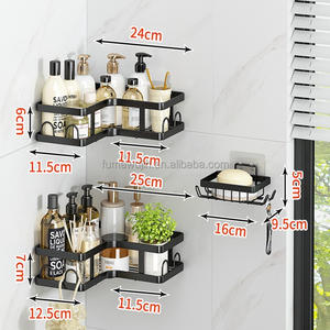 Proveedor al por mayor, juego de 5 piezas, estante de esquina para pared de baño, organizador de esquina de cocina de metal <span class=keywords><strong>SS</strong></span>, estante de almacenamiento sin perforación - Product Image 5