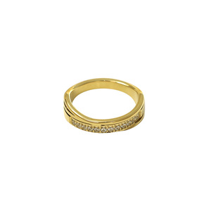 Japanese Korean Style Cross Stud Diamond <b>Titanium</b> Steel <b>Ring</b> Women 316 Stainless Steel Jewelry Gift Geometric Design - Product Image 5