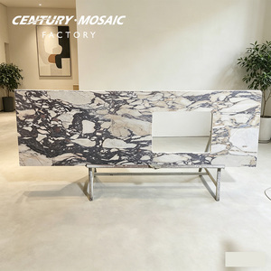 Encimera de Mármol Natural Calacatta Viola Púrpura de Lujo Centurymosaic para Decoración de Baños y Cocinas de Hoteles y Villas - Product Image 1