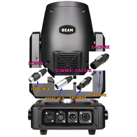 Mini Cabeza Móvil de Haz de Alta Luminosidad 230W con Estrobo 0-2.3 1-25HZ, 16 Canales DMX y Control por Sonido para Fiestas y Discotecas