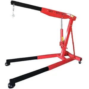 Hydraulic engine crane foldable engine hanger