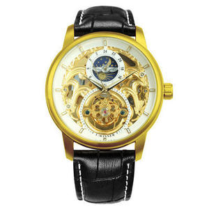 Relojes de Cuarzo con Fase Lunar, Casuales, a la Moda, Resistentes al Agua, con Diseño Hueco Tallado, Reloj Mecánico Automático para Hombre, Venta al Por Mayor - Product Image 3