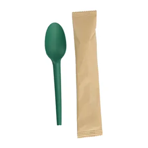 Individually Wrapped Eco-friendly BPI Certificate CPLA Spoon Biodegradable Forks Knives And Spoons