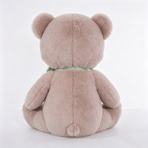 Oso de Peluche Personalizado – Animal de Peluche Suave y Esponjoso con Lazo de Satén Verde Salvia, Almohadillas para Patas a Juego y Bordado en las Patas - Product Image 3