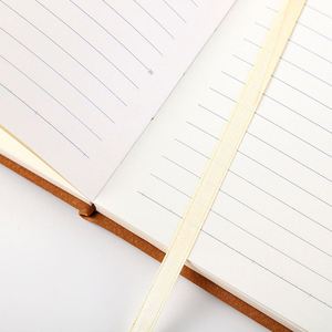 Carnet A5 personnalisé en cuir PU avec couverture rigide, feuille dorée, sangle élastique, pages lignées larges, idéal pour étudiants, vente en gros, cadeau de haute qualité - Product Image 4
