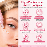 Crème Contour des Yeux PDRN au Collagène avec Caféine, Niacinamide, Triple Peptide et Huile de Jojoba pour Yeux Gonflés – Vente en Gros, Marque Privée, Soin de la Peau OEM