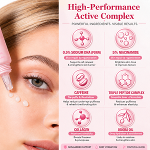 Crème Contour des Yeux PDRN au Collagène avec Caféine, Niacinamide, Triple Peptide et Huile de Jojoba pour Yeux Gonflés – Vente en Gros, Marque Privée, Soin de la Peau OEM - Product Image 3