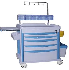 Hospital Medical Emergency Trolley Operating Room Anesthesia Trolly Multifunctional Medical Cart