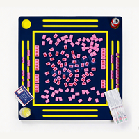 Tapis flottant imperméable personnalisé avec impression de logo pour Mahjong et Rummy, motif flamant rose, table de Mahjong américaine carrée