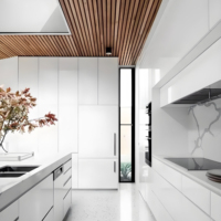 Fenêtre à cadre mince en aluminium à faible valeur U, vitrage fixe haute performance pour maison passive moderne