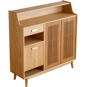 <span class=keywords><strong>Zapatero</strong></span> Nórdico de Madera Maciza de Gran Capacidad, Banco para Cambio de Zapatos de Madera de <span class=keywords><strong>Cerezo</strong></span>, Rejilla de Roble Integrada, Almacenamiento Transpirable - Product Image 6