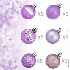 Ensemble de 34 boules en plastique personnalisées pour décorations de Noël, ornements pour boules de Noël et décorations d'arbre - Product Image 3