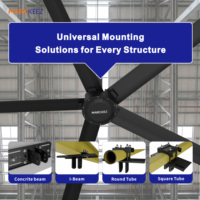 Ventilateur de plafond industriel HVLS en aluminium durable de 3 m pour l'écurie, la serre, la ferme, la ventilation et le refroidissement