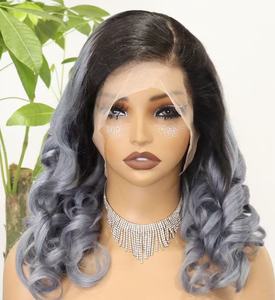วิกผมลอน<span class=keywords><strong>สี</strong></span>เทา 1B ขนาด 20 นิ้ว แบบ HD Lace Front 13x4  วิกผมแท้แบบโปร่งใส  ลอนหลวมๆ <span class=keywords><strong>สี</strong></span><span class=keywords><strong>ดำ</strong></span> สำหรับผู้หญิง  ขายส่งจำนวนมาก - Product Image 2