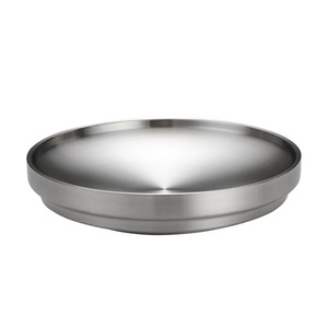 Stainless Steel Round Plate 304 Gold Finish Anti-Scalding Hotel Food Use - Product Image 2