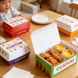 Large Disposable Leak Proof Lunch Box Packaging Paper Food Delivery <b>Containers</b> with Custom Logo for Restaurant Eco <b>Takeaway</b> - Product Image 1