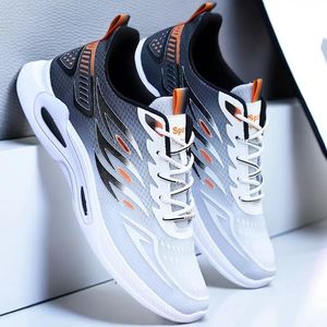 Nouvelles Baskets de Course d'Été pour Hommes, Tige en Maille Respirante Effet Soie Glacée, Semelle Intermédiaire en Caoutchouc, Doublure en Maille, Semelle Extérieure en Caoutchouc Souple, Style Sport Décontracté - Product Image 1