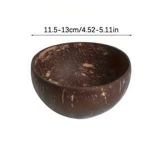 Tazón de madera de alta calidad de 11 oz para ensalada/smoothie, tazón decorativo de madera antigua, juego de tazones de <span class=keywords><strong>coco</strong></span> de madera natural hechos a mano. - Product Image 5
