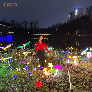 Lumières LED dynamiques en forme de papillon pour jardin, imperméables IP65, pour Noël et Halloween en extérieur, décoration d'insectes pour passage extérieur - Product Image 4