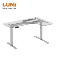 Mobilier de bureau à 2 pieds en forme de L Bureau assis-debout automatique à double moteur réglable pour le Canada