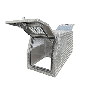 700mm Waterproof Portable Outdoor Ute Canopy with Full Dog <b>Box</b> and Half Toolbox Aluminum Construction - Product Image 6