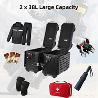 Boîtes à bagages latérales universelles robustes pour moto Sliver 38L, en aluminium, pour montage latéral