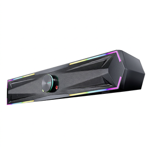 ลำโพงซาวด์บาร์ไร้สายแบบพกพา 3 มิติ พร้อมซับวูฟเฟอร์ ไฟ RGB เชื่อมต่อบลูทูธ สำหรับคอมพิวเตอร์ พีซี โทรศัพท์มือถือ และเล่นเกม - Product Image 1