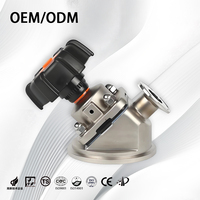 Vanne à diaphragme manuelle soudée en U en acier inoxydable 316L 304 avec joint PTFE+EPDM pour traitement stérile à la vapeur haute température