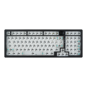 ชุดคีย์บอร์ดกลไก NK98T PC Plate สีขาวดำ พร้อมไฟ RGB /2.4g/Type-C แบตเตอรี่ 5000mAh พร้อมปุ่มปรับระดับเสียง สำหรับเล่นเกม ชุดคีย์บอร์ดประกอบเอง - Product Image 1