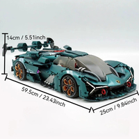 Guly 10611 Nuevo Coche Deportivo Técnico MOC City Terzo Millennio, Bloques de Construcción de Plástico ABS, Unisex, Escala 1:8