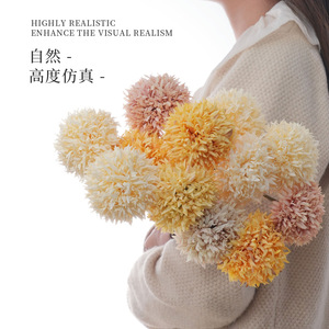 ดอกเบญจมาศผ้าไหมเทียมหลากสี สำหรับตกแต่งบ้านและเป็นพร็อพถ่ายภาพ - Product Image 1