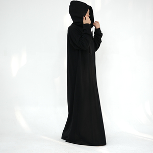 New hoodie abaya Womens Dresses hàng ngày mặc 100% tinh khiết cotton abaya giản dị Dresses lỏng abaya phụ nữ hồi giáo ăn mặc hồi giáo quần áo - Product Image 5
