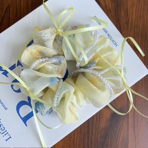 6款发饰闪亮水钻发夹大蝴蝶结发结方形发带褶边珍珠马尾绳 - Product Image 4