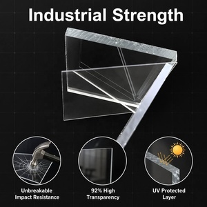 <span class=keywords><strong>Plaque</strong></span> en <span class=keywords><strong>polycarbonate</strong></span> transparente découpée sur mesure pour la construction de murs insonorisants de hangar DIY - Product Image 6