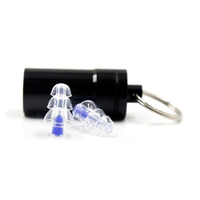 Bouchons d'oreilles musicaux avec boîte en aluminium noir, protection auditive élégante en silicone, bouchons anti-bruit