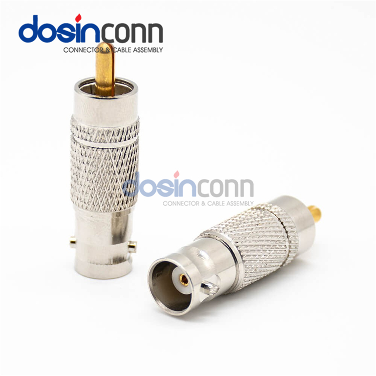 DOSIN BNC Adapter RCA Socket إلى BNC Male, DOSIN BNC محول RCA إلى BNC ذكر سريع صالح لا لحام محول RF محوري