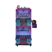 Distributeur de jouets en peluche à monnayeur pour 4 joueurs, mini-machine de jeux pour bébés, construction en métal et plastique, en anglais