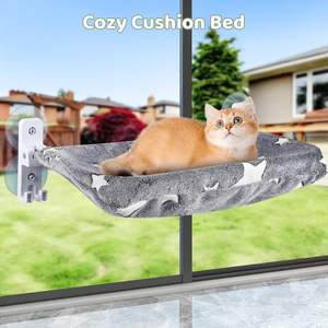 Hamaca Moderna para Gatos con Ventosa de Tela Oxford Rectangular, Nido Colgante Plegable, Percha para Ventana de Vidrio, Cama para Mascotas - Product Image 2
