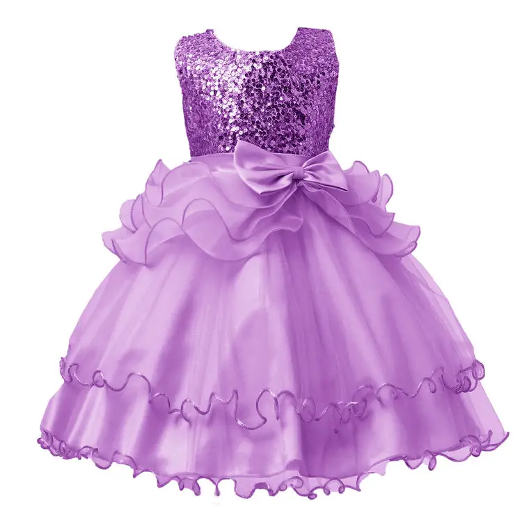 Dropship Europe Style Girl Sequin Party Robe Fille Princess Dresses 2021 Luxury Little Girls Summer Kids Dresses