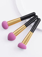 Pinceau éponge de maquillage avec poignée bouffées de correcteur de visage cosmétique pour crèmes de fond de teint liquides éponges de maquillage ombre à paupières