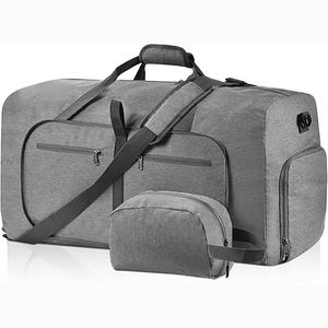 Sac de sport BSCI pour homme et femme avec fermeture éclair, bagage de voyage, sac de sport pliable et extensible avec compartiment à chaussures - Product Image 5