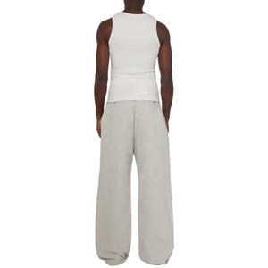 Fabricant de pantalons de survêtement surdimensionnés et lourds personnalisés OEM, pantalons de survêtement amples en molleton français, pantalons de survêtement à jambes larges pour hommes - Product Image 3