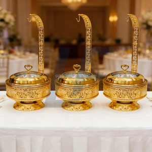 ชุดอุ่นอาหารบุฟเฟ่ต์แบบหม้อไฟ พร้อมโลโก้สั่งทำ ถาดอุ่นอาหารทรงกลม สำหรับงานอีเว้นท์ ชุดอุ่นอาหารบุฟเฟ่ต์สำหรับเชฟ - Product Image 2