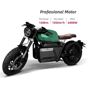 ER200 EEC Fine Workmanship High Power 6000w 72v High Power Electric Motorcycles