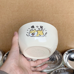 Bol en acier inoxydable pour enfants, motif de dessin animé, bol à soupe épaissi anti-brûlure, vaisselle pour bébé de 1 à 2 ans - Product Image 3