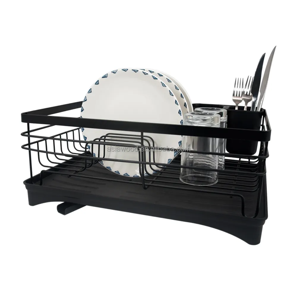 New PP Plastic dish drying Rack stainless steel kitchen storage rack